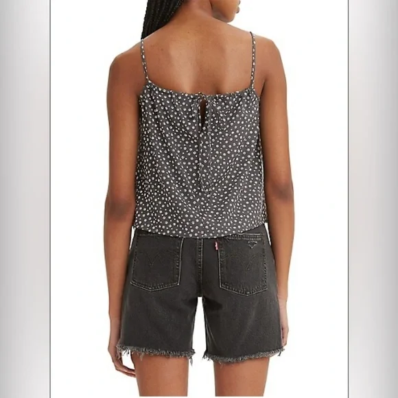Levi’s Camila Schoolyard Daisy Caviar Tie-Back Cami Top Large ptp19 - Picture 2 of 6